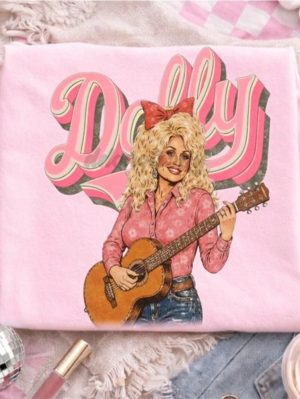 Dolly Graphic Pullover Sweatshirt - Pink New_2